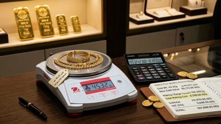 كيفية حساب مصنعية الذهب